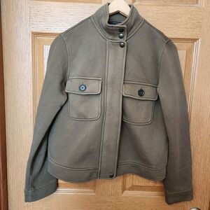 Banana Republic Women’s‎ Olive Green Knit Jacket Zip Up Military Size Small EUC